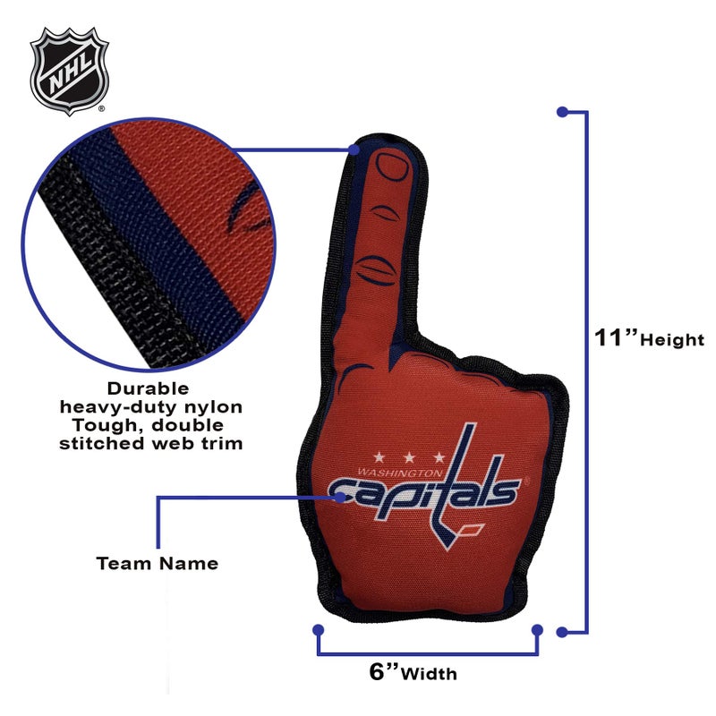 Pets First NHL Washington Capitals #1 Fan Toy for Dogs & Cats. Best Tough PET Toy with Inner Squeaker. Number One Premium Dog Toy for Strongest Chewers & Sports Fans, One Size - Image 5